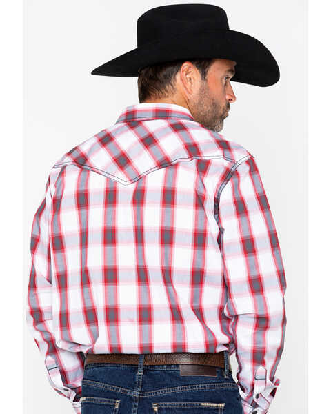 Image #2 - Cody James Men's Brooks Plaid Long Sleeve Western Shirt , White, hi-res