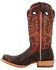 Image #3 - Durango Men's PRCA Collection Shrunken Bullhide Western Boots - Square Toe, Brown, hi-res