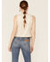 Image #3 - Roper Women's White Faux Suede Fringe Vest, , hi-res