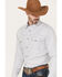 Image #2 - Moonshine Men's Classy Malange Print Long Sleeve Snap Western Shirt , Grey, hi-res
