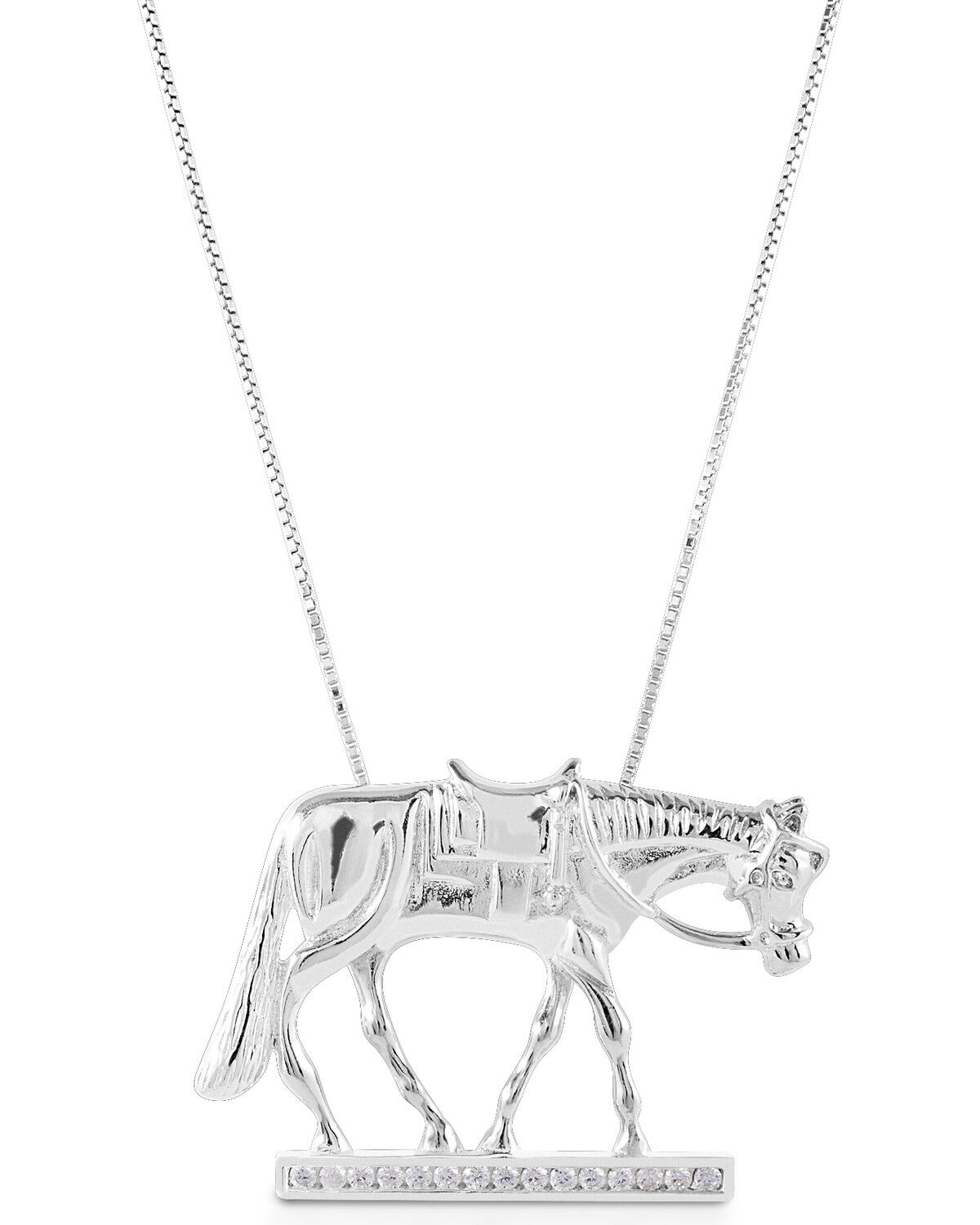 Image #1 - Kelly Herd Women's Western Horse Necklace, Silver, hi-res