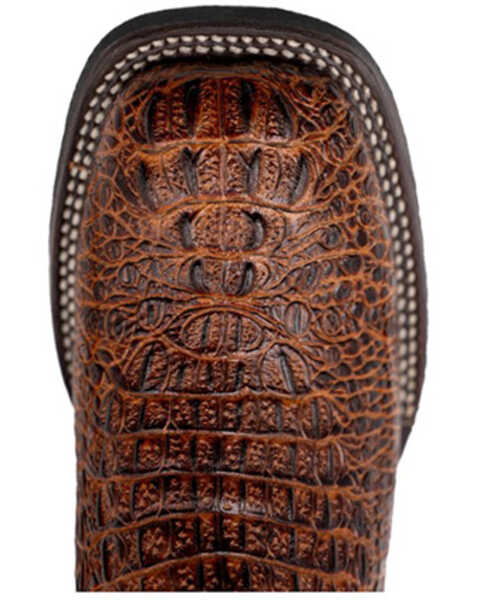 Image #6 - Ferrini Men's Caiman Print Performance Western Boots - Broad Square Toe , Rust Copper, hi-res
