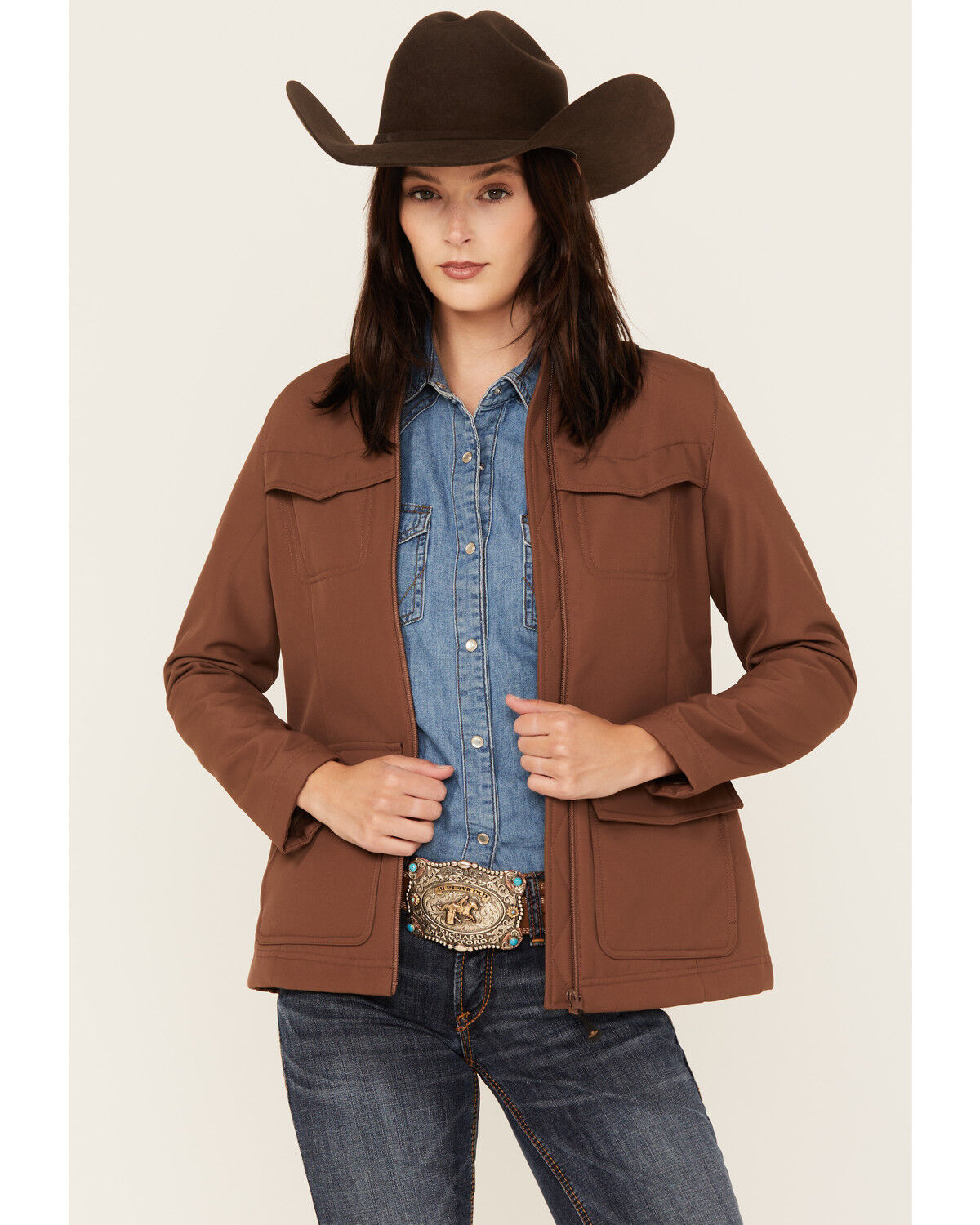 Image #1 - Shyanne Women's Bonded Softshell Jacket, Medium Brown, hi-res