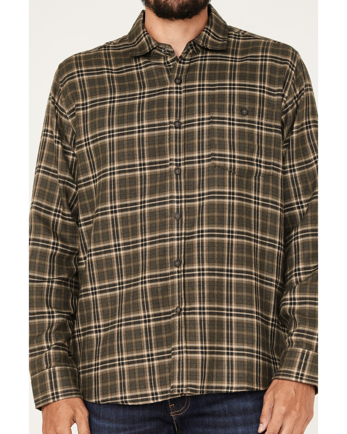 Image #3 - North River Men's Performance Plaid Print Long Sleeve Button Down Shirt, Black, hi-res