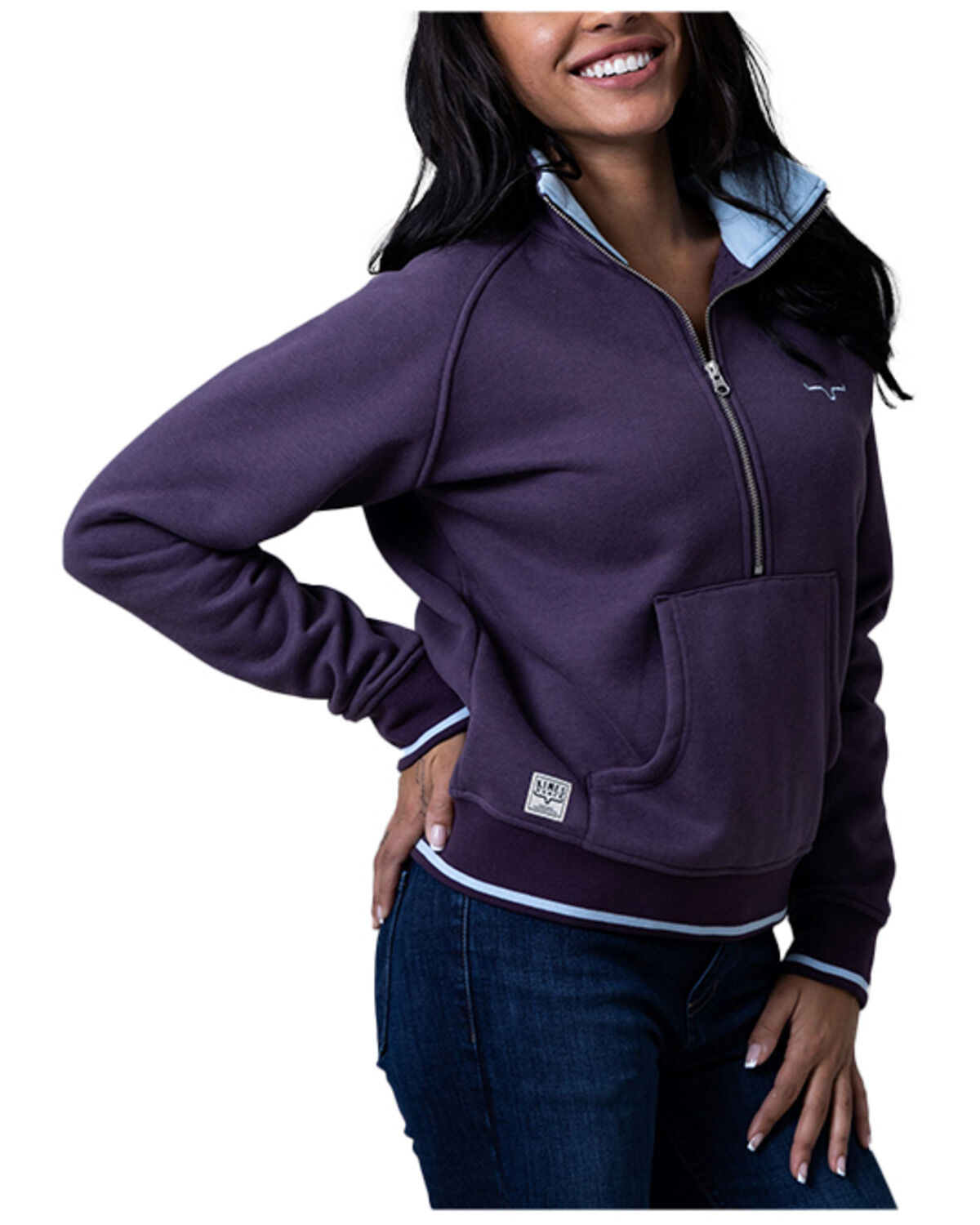 Image #2 - Kimes Ranch Women's Malta 1/2 Zip Pullover, Purple, hi-res
