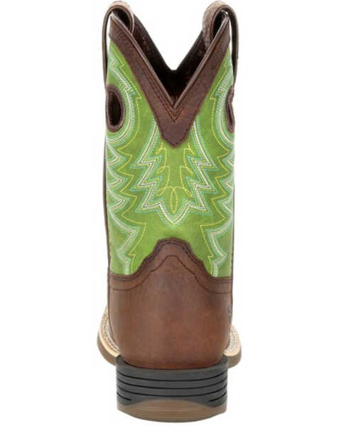 Image #4 - Durango Boys' Lil Rebel Pro Lime Western Boots - Square Toe, Brown, hi-res