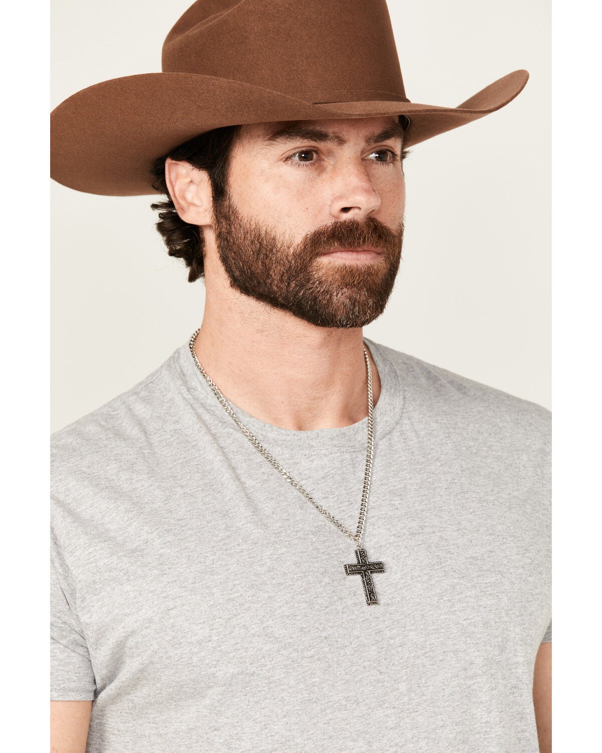 Cody James Men's Cross Necklace, Silver, hi-res
