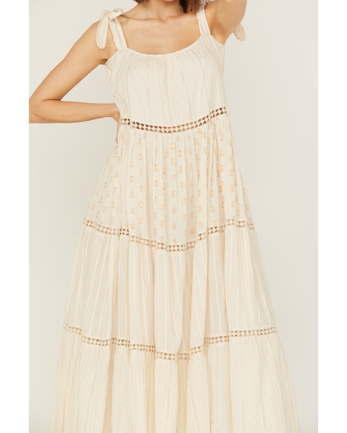 Image #3 - Z&L Women's Amber Sky Sleeveless Midi Dress, Ivory, hi-res