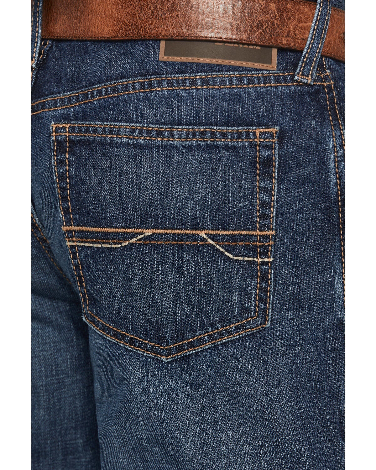 Image #4 - Ariat Men's M3 Newton Jesse Medium Wash Relaxed Straight Rigid Denim Jeans, Medium Wash, hi-res