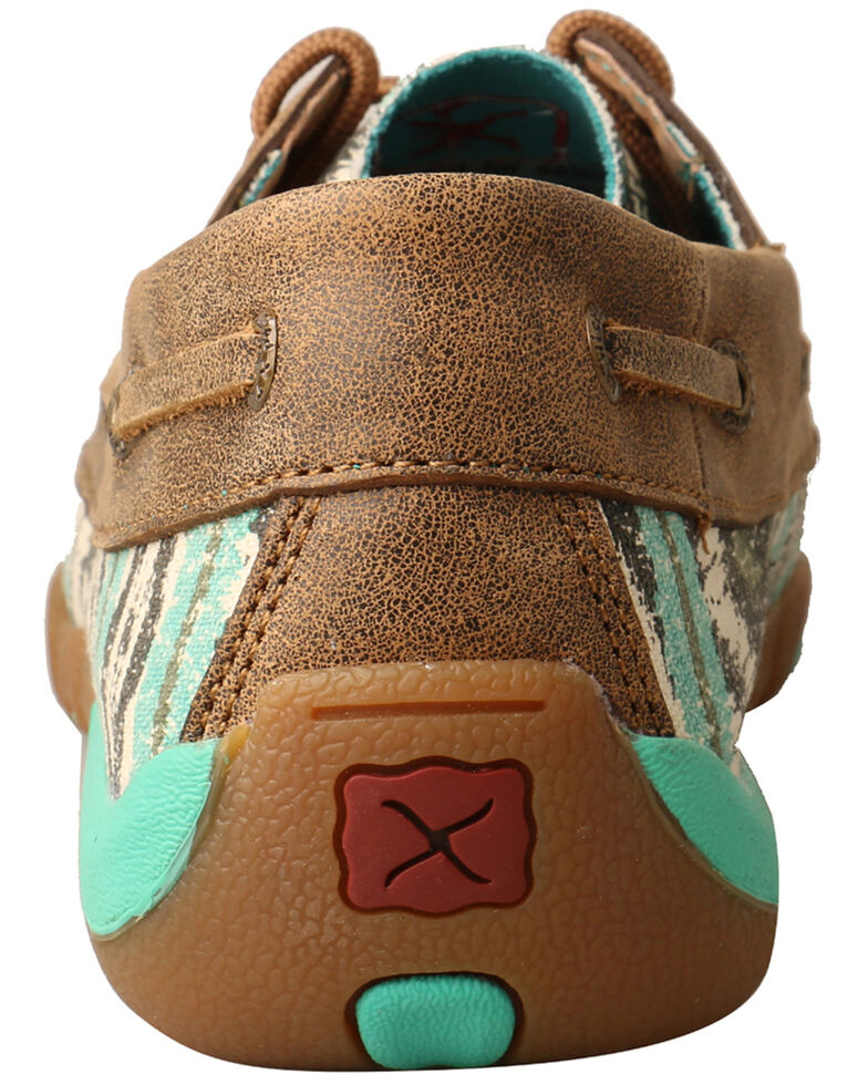 Twisted X Women's Multicolored Canvas Boat Shoes - Moc Toe, Multi, hi-res
