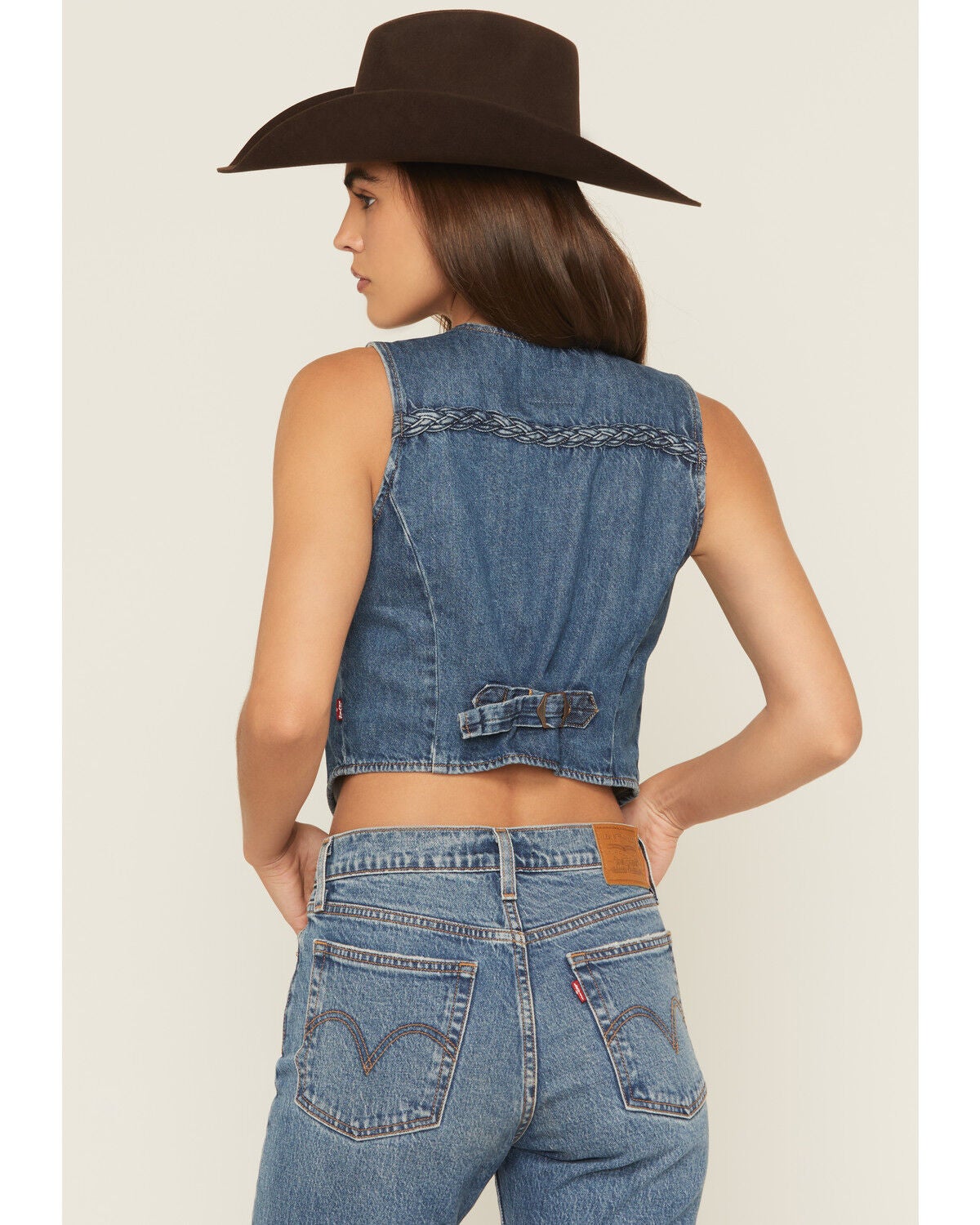 Levi's Premium Women's Big Yikes Braided Denim Vest - Country