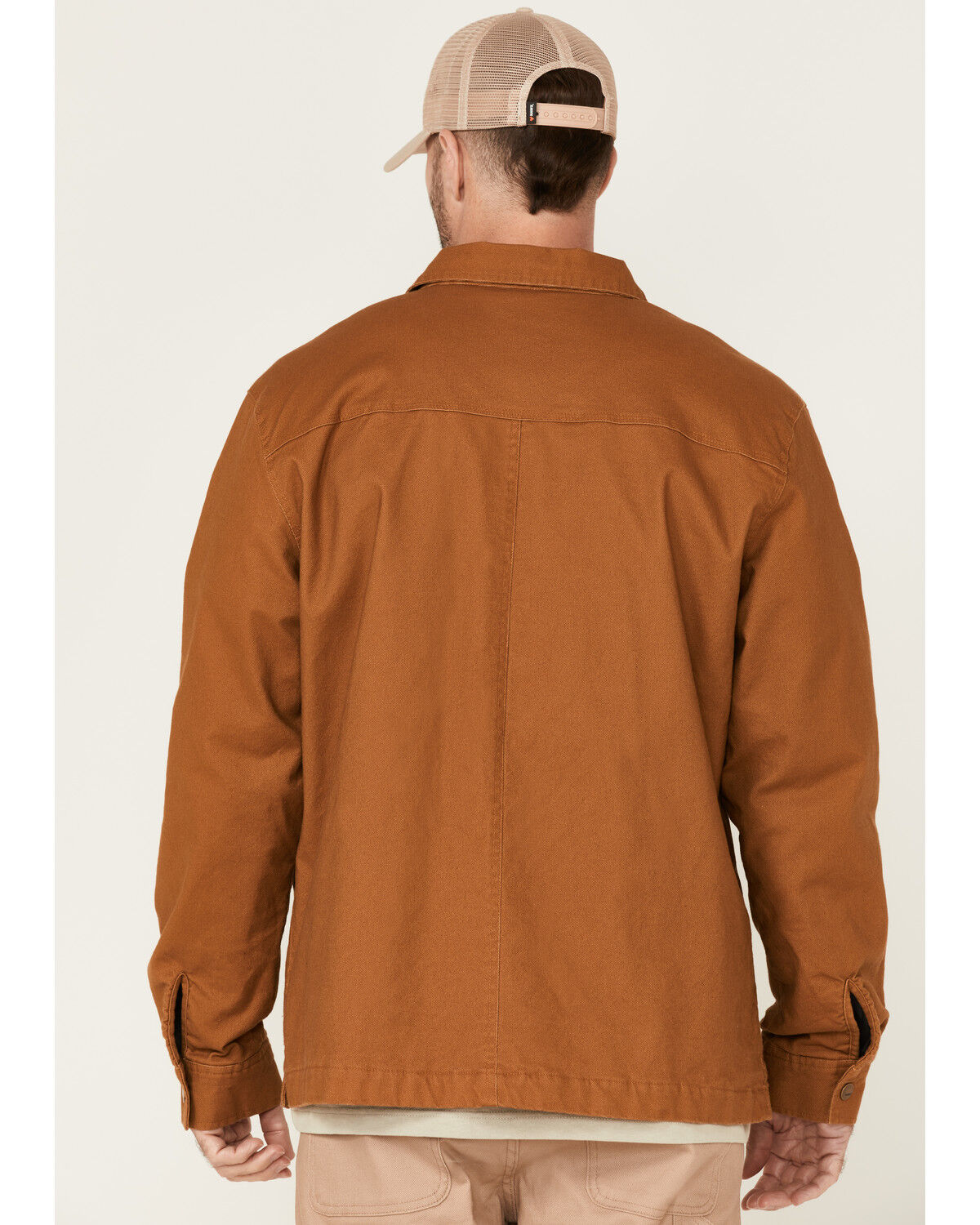 Image #5 - Hawx Men's Ellis Weathered Duck CPO Snap Work Shirt Jacket, , hi-res