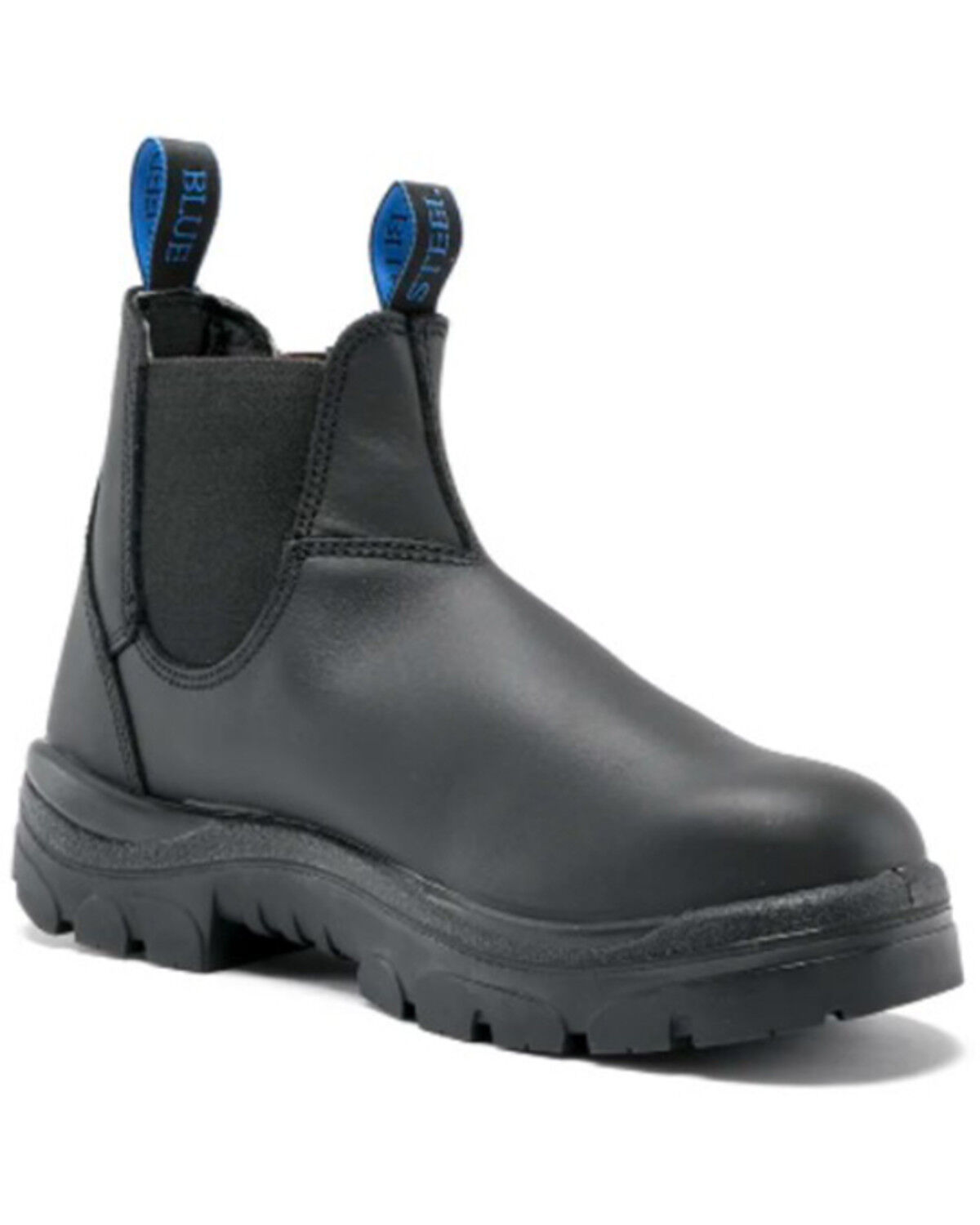 Image #1 - Steel Blue Men's Hobart 6" Elastic Romeo Pull On Ankle Work Boots - Soft Toe, Black, hi-res