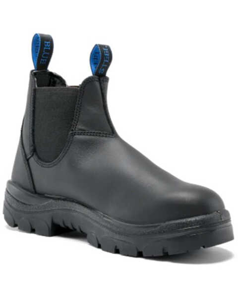 Steel Blue Men's Hobart 6" Elastic Romeo Pull On Ankle Work Boots - Soft Toe , Black, hi-res