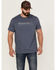 Image #1 - Brothers and Sons Men's Mercantile Weathered Slub Graphic Short Sleeve T-Shirt, Blue, hi-res