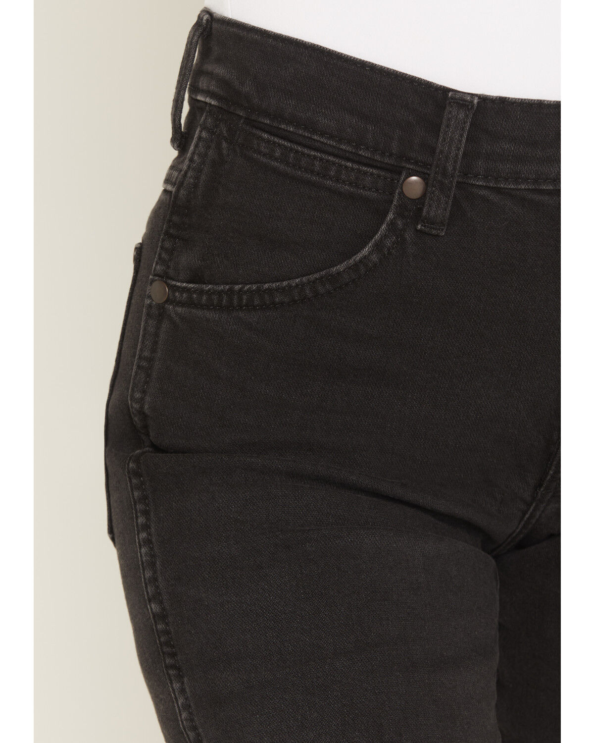 Image #2 - Wrangler Women's Mid Rise Wrancher Bootcut Stretch Denim Jeans, Black, hi-res