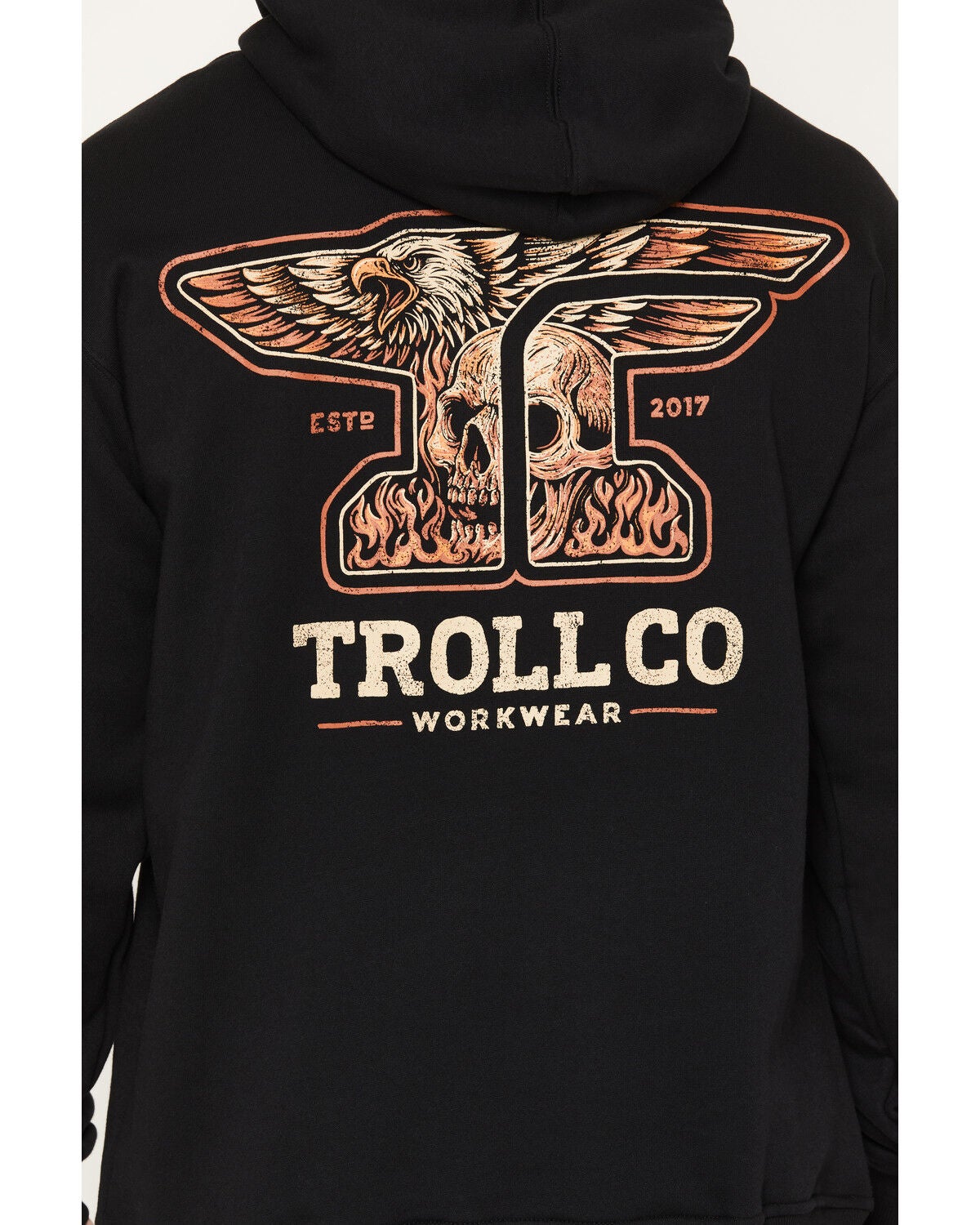 Image #4 - Troll Co Men's FR Fire Forged Hooded Sweatshirt, Black, hi-res