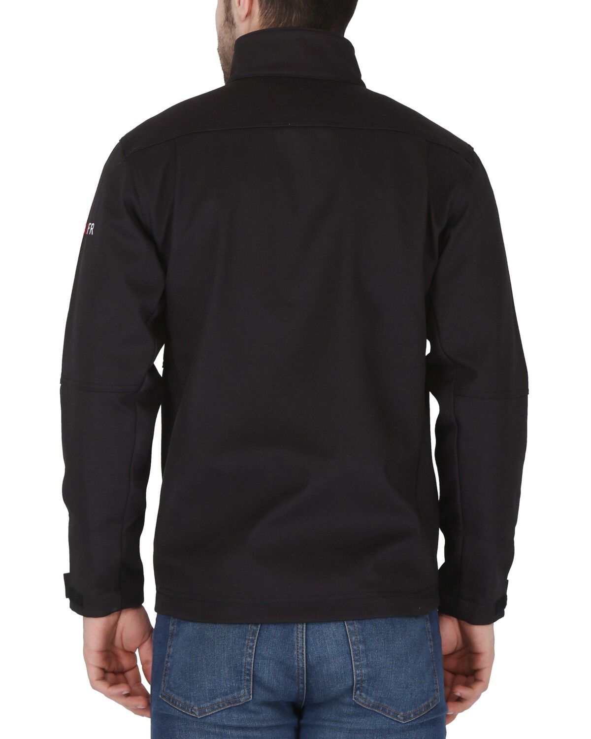Image #2 - Forge Workwear Men's FR Ripstop Softshell Jacket, Black, hi-res