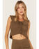 Image #2 - Shyanne Women's Off Shoulder Knit Top, Olive, hi-res
