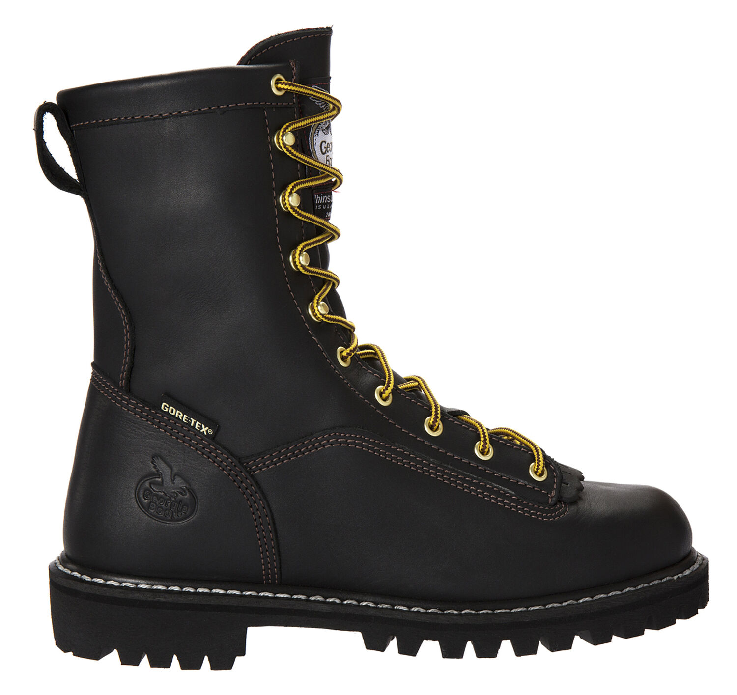 Image #2 - Georgia Boot Men's Insulated Low Heel Logger Work Boots - Soft Toe, Black, hi-res
