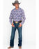 Image #6 - Rock & Roll Denim Men's Double Dye Plaid Print Long Sleeve Western Shirt, Grey, hi-res