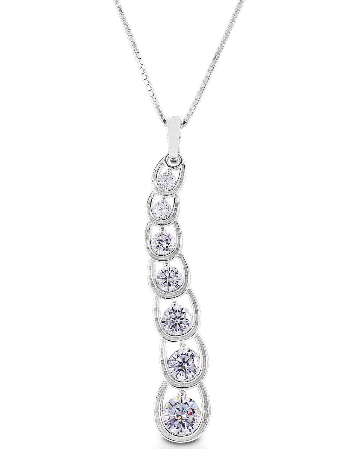 Image #1 - Kelly Herd Women's Horseshoe Journey Necklace, Silver, hi-res