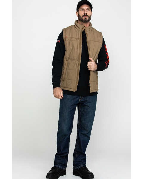 Image #6 - Ariat Men's FR Crius Insulated Work Vest - Big , Beige/khaki, hi-res
