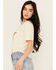 Image #2 - Rock & Roll Denim Women's Studded Star Short Sleeve Graphic Tee, Cream, hi-res