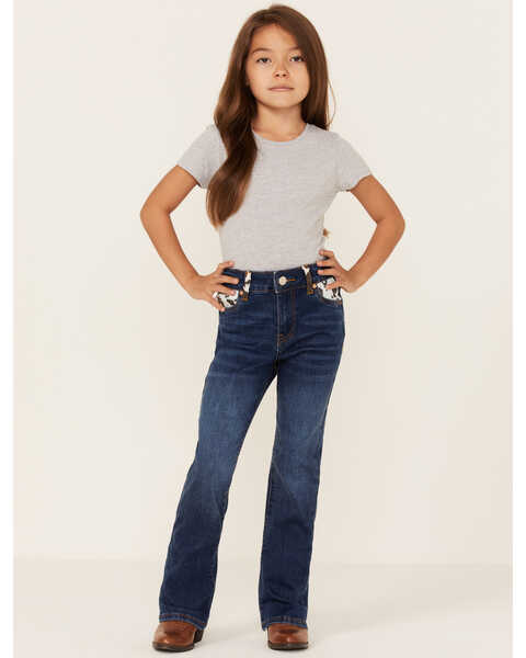 Image #1 - Ranch Dress'n Girls' Cattle Drive Medium Wash Mid Rise Bootcut Jeans, Blue, hi-res