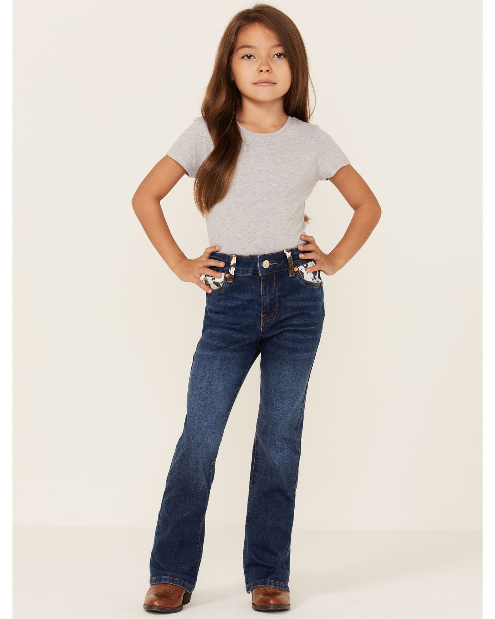 Ranch Dress'n Girls' Cattle Drive Medium Wash Mid Rise Bootcut Jeans