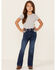 Image #1 - Ranch Dress'n Girls' Cattle Drive Medium Wash Mid Rise Bootcut Jeans, Blue, hi-res