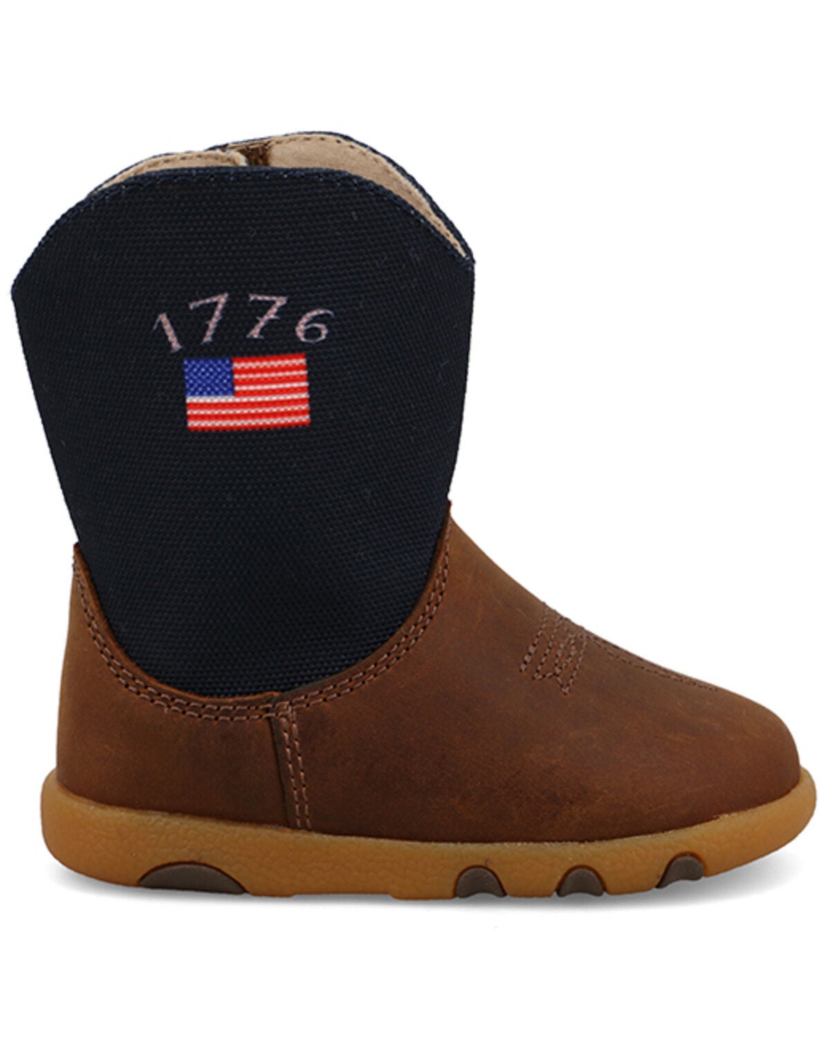 Image #2 - Twisted X Infant Boys' Driving Moc Boots - Round Toe, Navy, hi-res