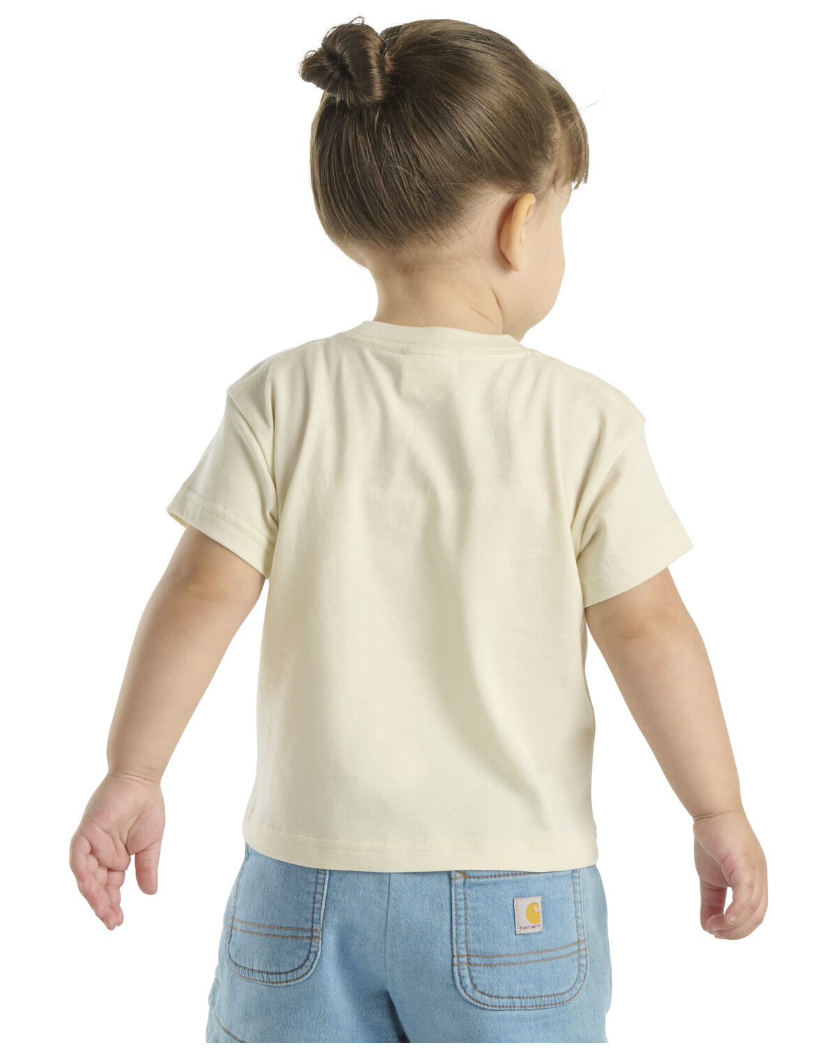 Image #2 - Carhartt Little Girls' Horse Short Sleeve Graphic Tee, Cream, hi-res
