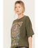 Image #2 - Cleo + Wolf Women's Moonlight Chased Oversized Graphic Tee, Olive, hi-res