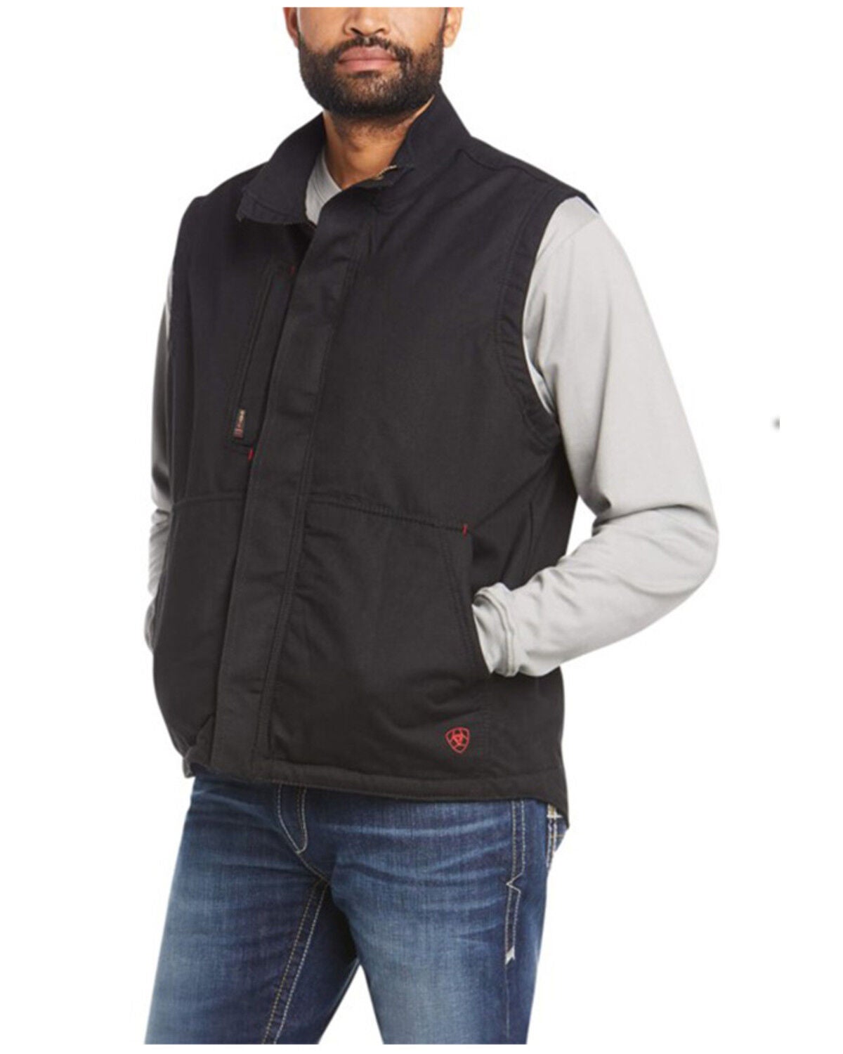 Ariat Men's FR Workhorse Work Vest, Black, hi-res