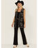 Image #1 - Fornia Women's Paisley Studded Longline Vest, Black, hi-res