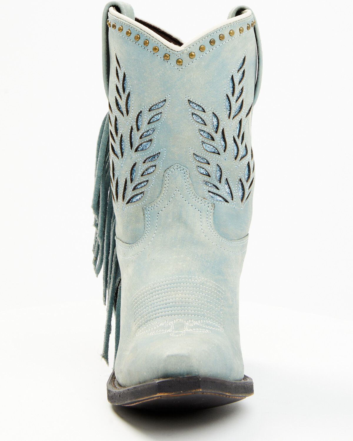 Image #4 - Dingo Women's Sweet Water Western Fashion Booties - Snip Toe, Blue, hi-res