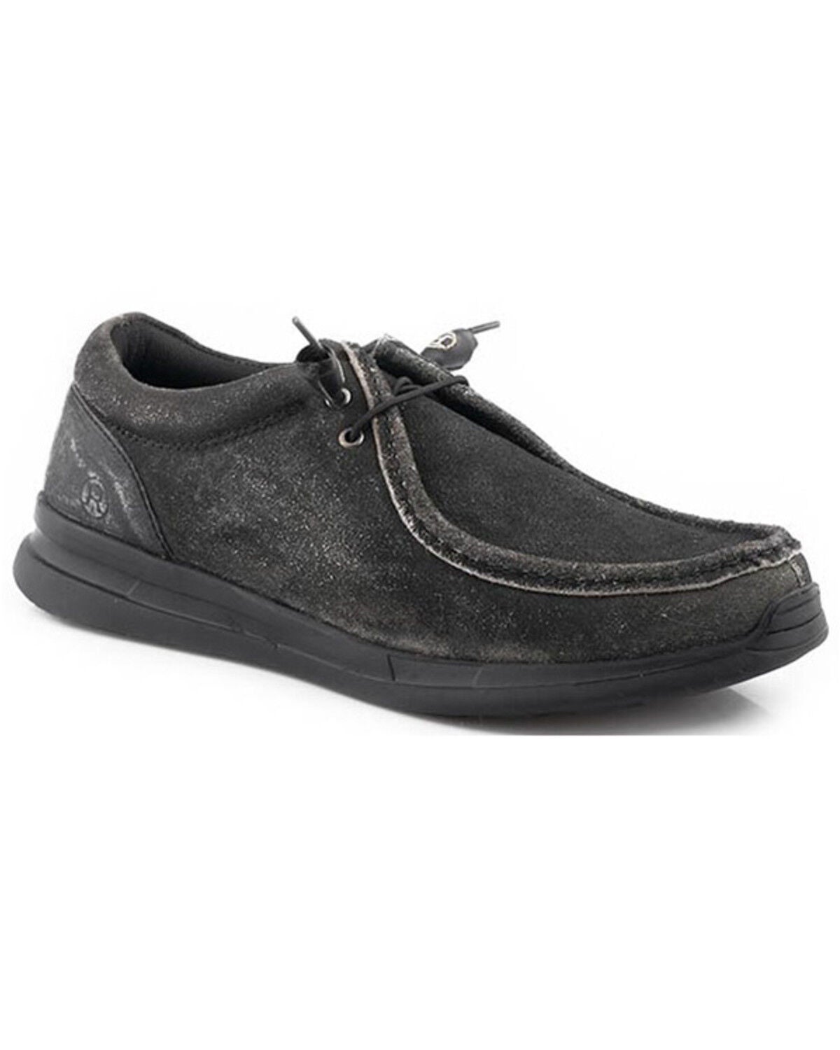 Roper Men's Chillin Low Eyelet Chukka Casual Shoes - Moc Toe, Black, hi-res