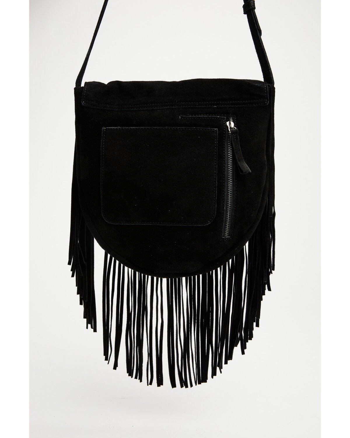 Image #3 - Idyllwind Women's Joplin Suede Fringe Hobo Bag, Black, hi-res