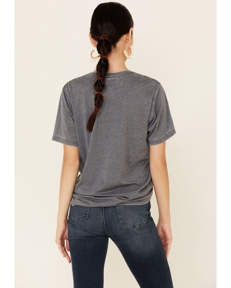 Ariat Women's Charcoal Burnout Trail Time Graphic Tee , Charcoal, hi-res