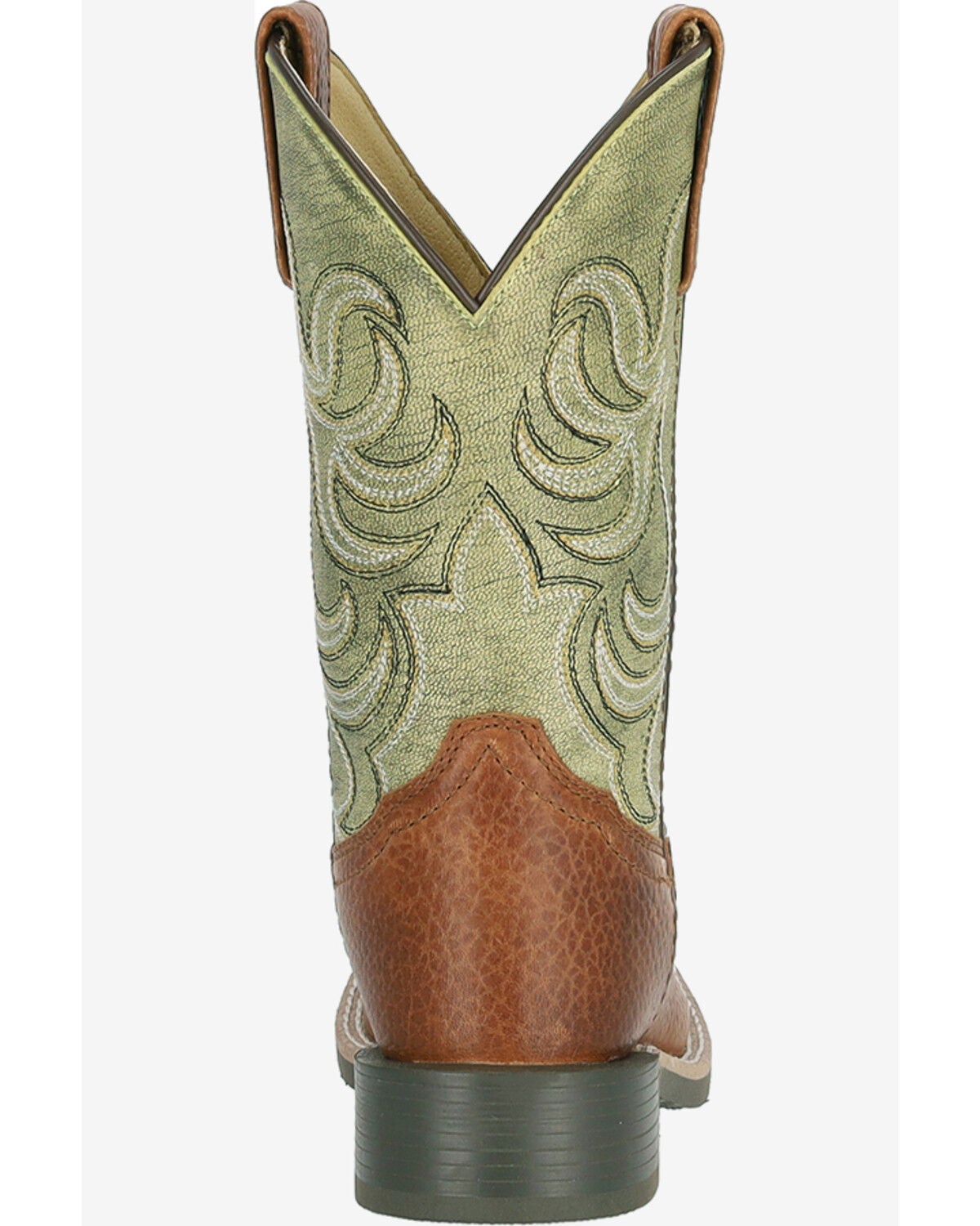Image #4 - Smoky Mountain Little Boys' Grant Performance Western Boots - Broad Square Toe, Green, hi-res