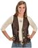 Image #1 - Kobler Floral Tooled Leather Vest, Brown, hi-res