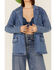 Image #3 - Lola Women's Denim Blazer, Blue, hi-res