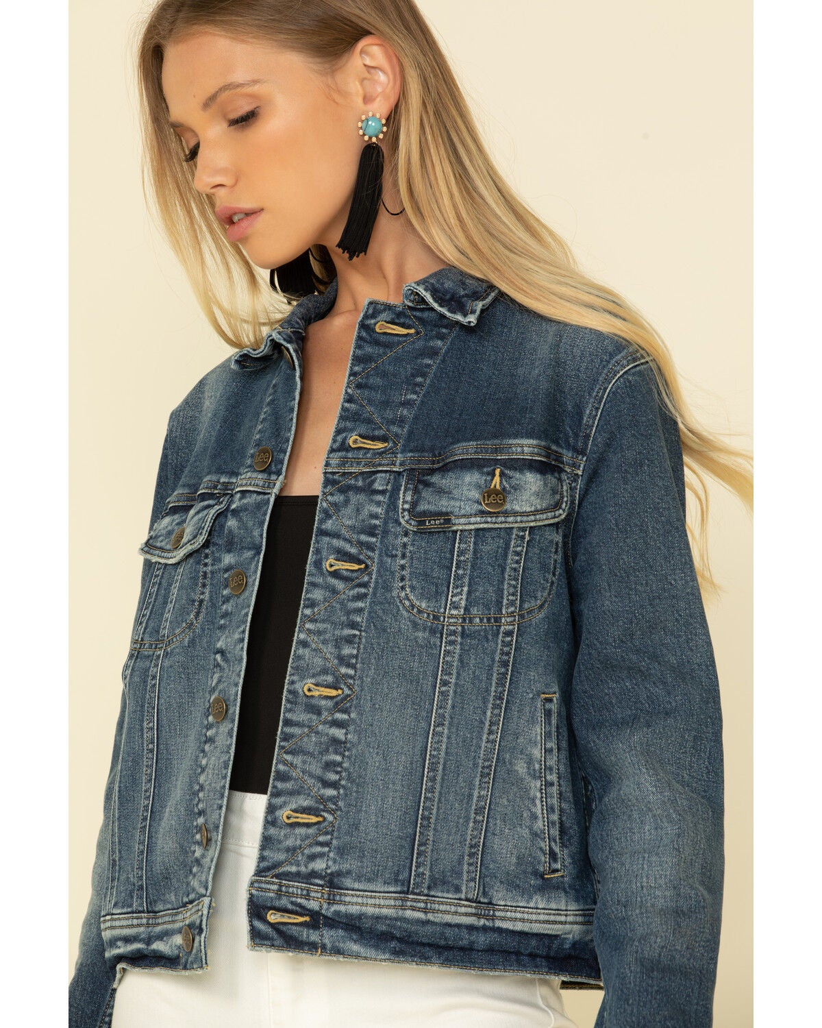 Image #2 - Lee Women's Dark Wash Rider Denim Jacket , , hi-res