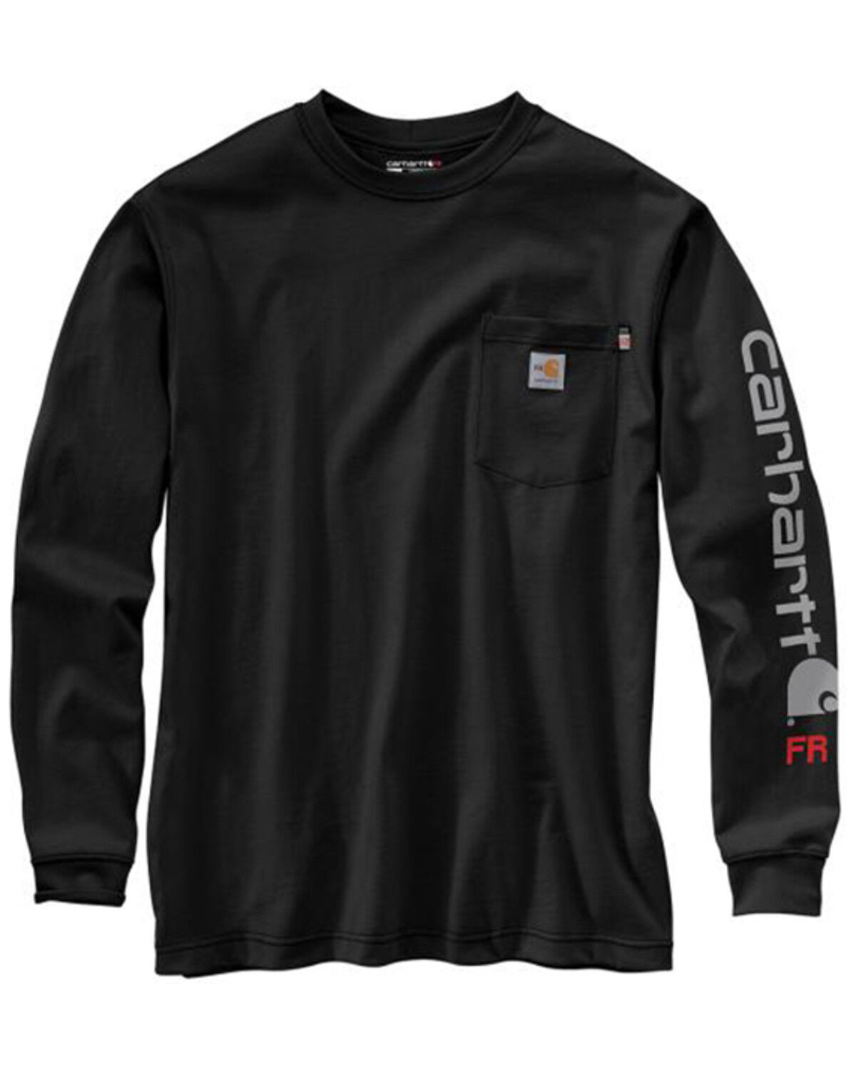 Image #1 - Carhartt Men's FR Force® Loose Fit Midweight Long Sleeve Work Shirt, Black, hi-res