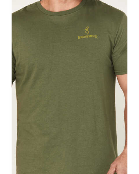 Image #4 - Browning Men's Bear Roar Graphic Short Sleeve T-Shirt, Olive, hi-res
