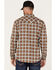 Image #4 - Cody James Men's FR Mini Buffalo Plaid Long Sleeve Snap Work Shirt , Beige/khaki, hi-res