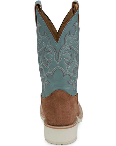 Image #5 - Justin Men's Alamo Roughout Western Boots - Broad Square Toe , Tan, hi-res