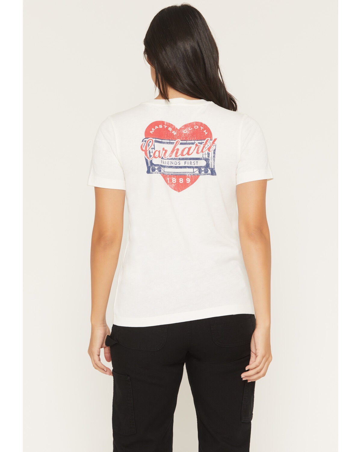 Carhartt Women's Irvine Relaxed Heritage Short Sleeve Graphic Tee, Off White, hi-res