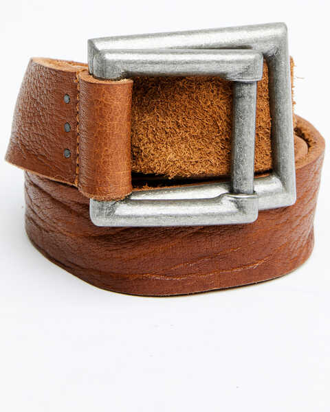 Free People Women's Brown Leather Belt, Sand, hi-res